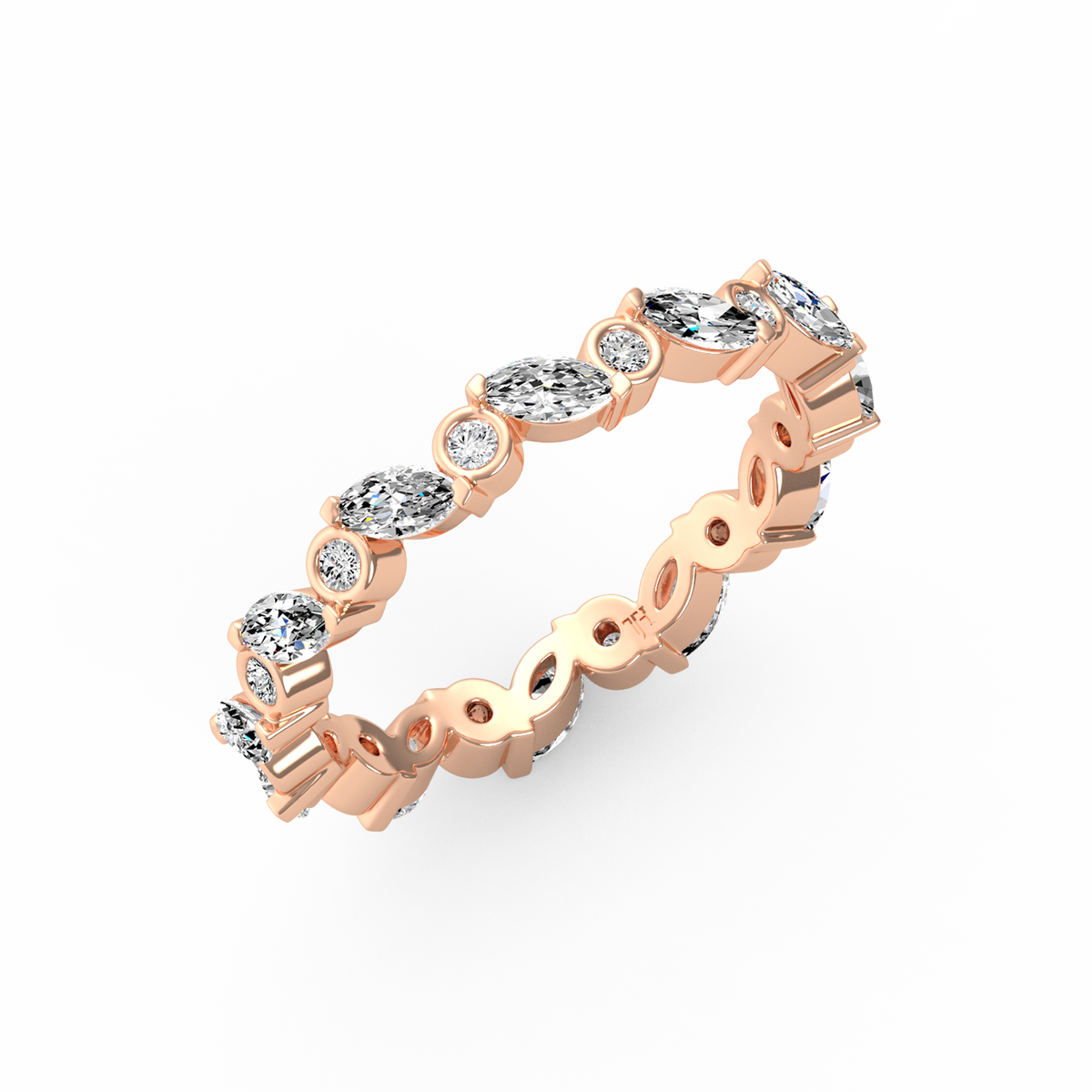 Marquise Round Full Eternity Band R-072