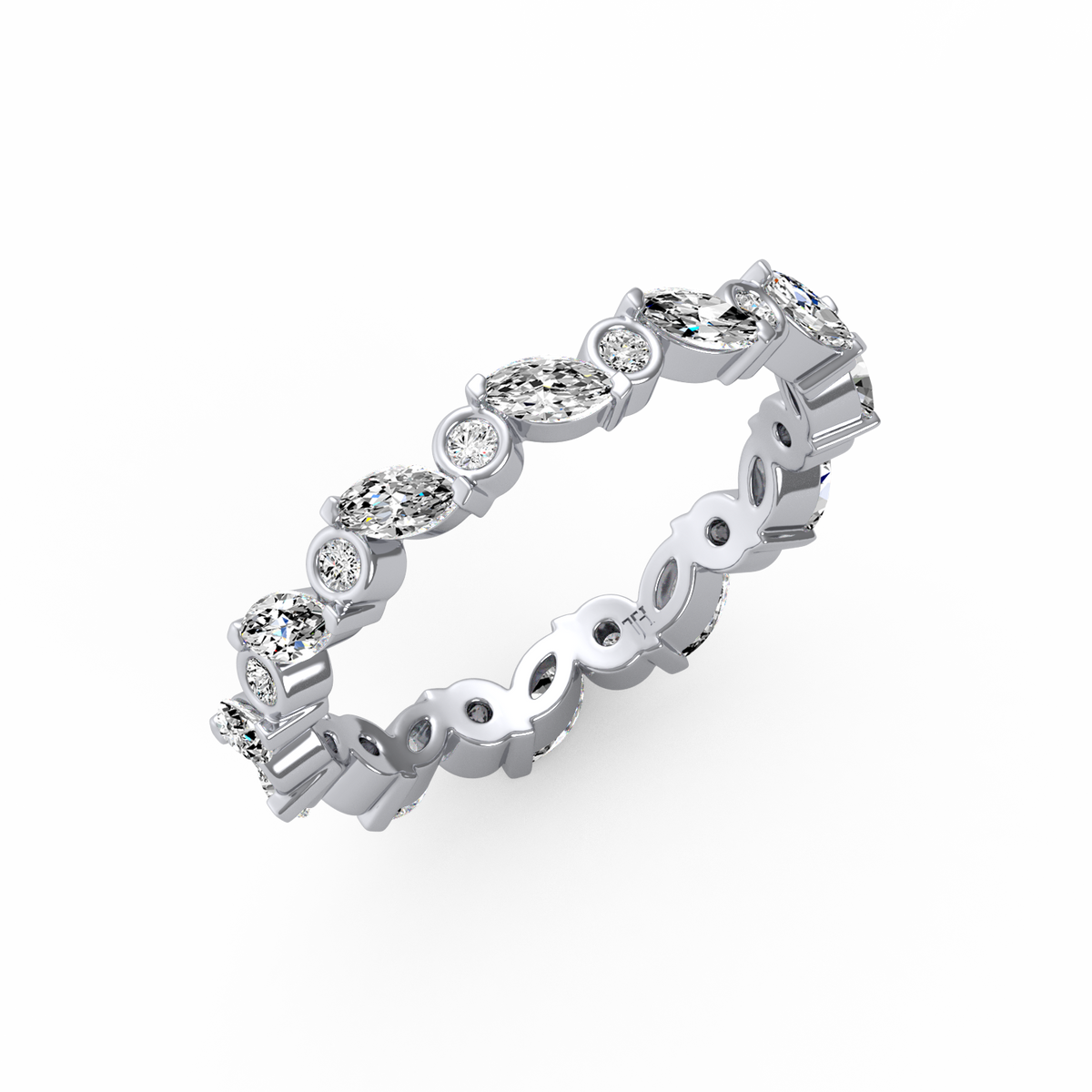 Marquise Round Full Eternity Band R-072