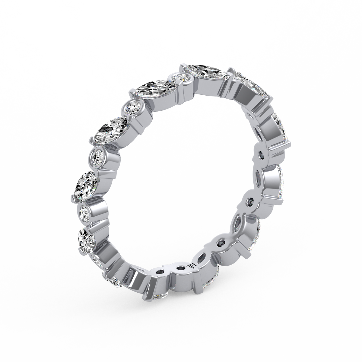 Marquise Round Full Eternity Band R-072