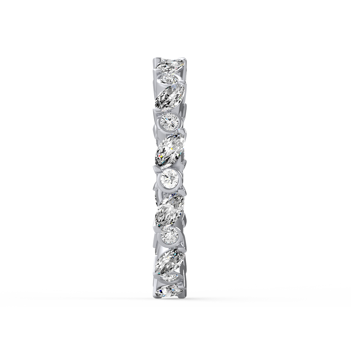 Marquise Round Full Eternity Band R-072