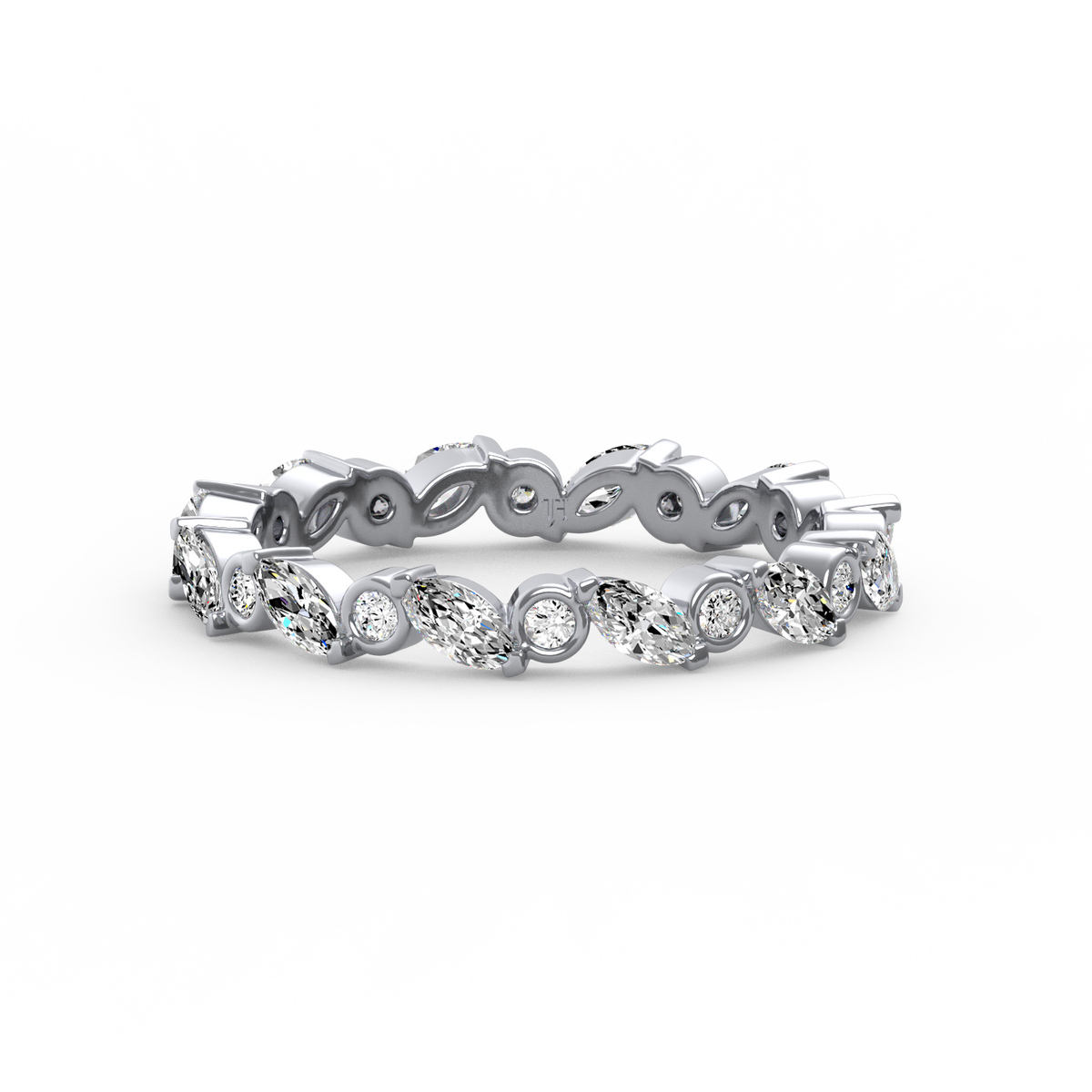 Marquise Round Full Eternity Band R-072
