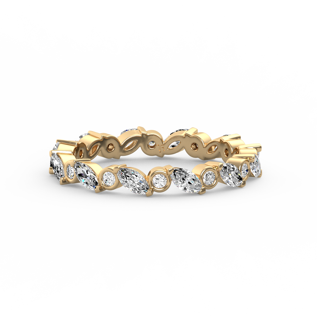 Marquise Round Full Eternity Band R-072