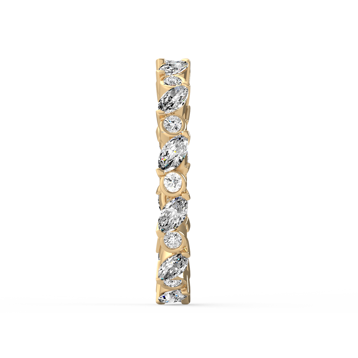 Marquise Round Full Eternity Band R-072