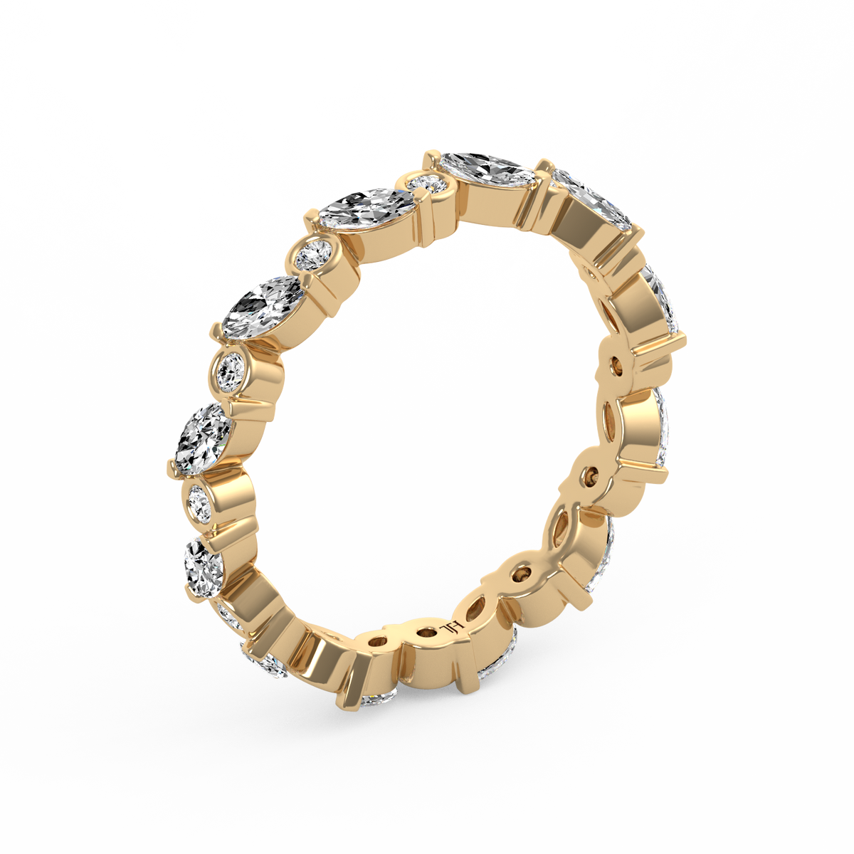 Marquise Round Full Eternity Band R-072