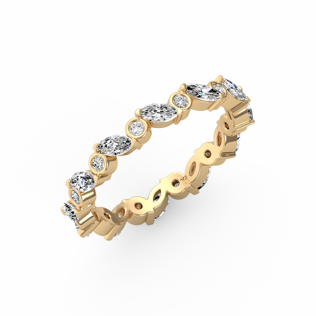 Marquise Round Full Eternity Band R-072