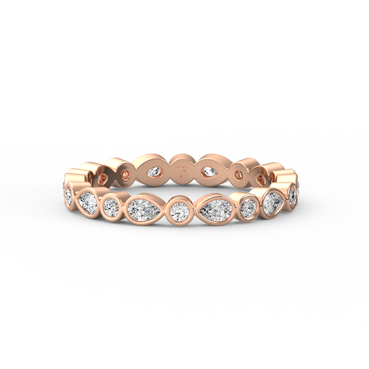 Pear Bezel Full Eternity Band R-073
