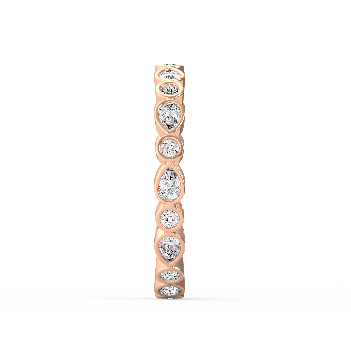 Pear Bezel Full Eternity Band R-073