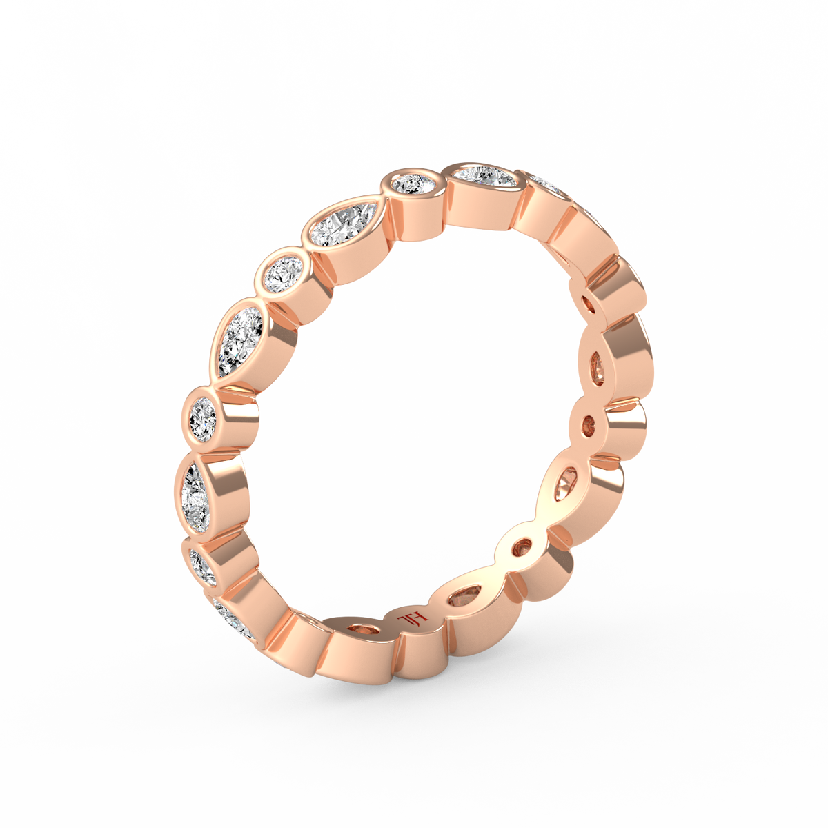 Pear Bezel Full Eternity Band R-073