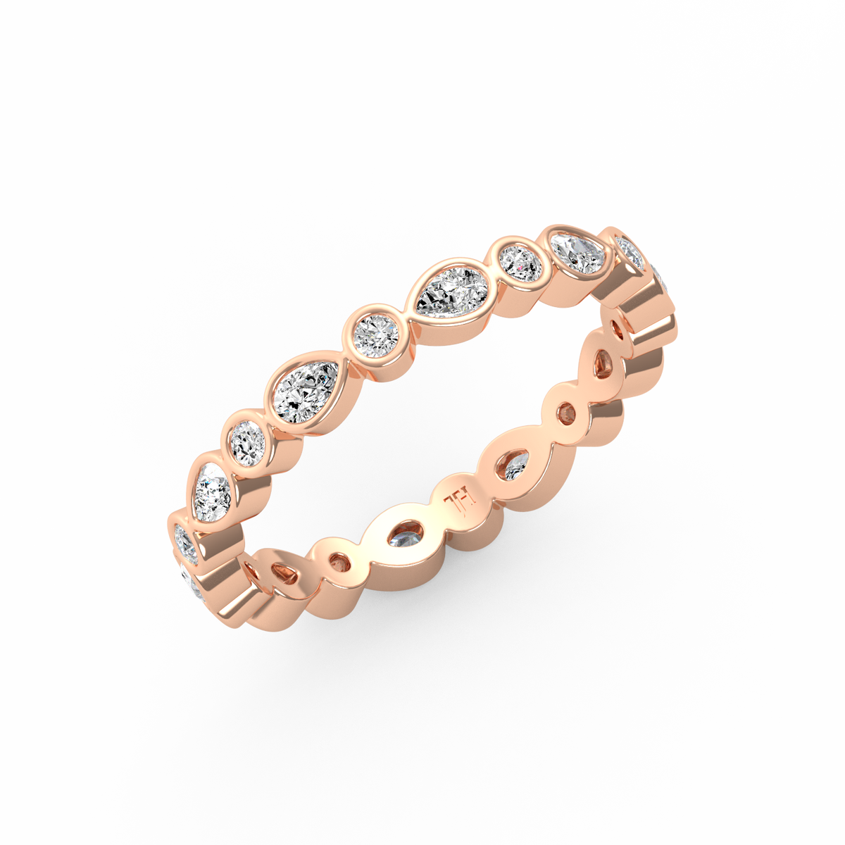 Pear Bezel Full Eternity Band R-073