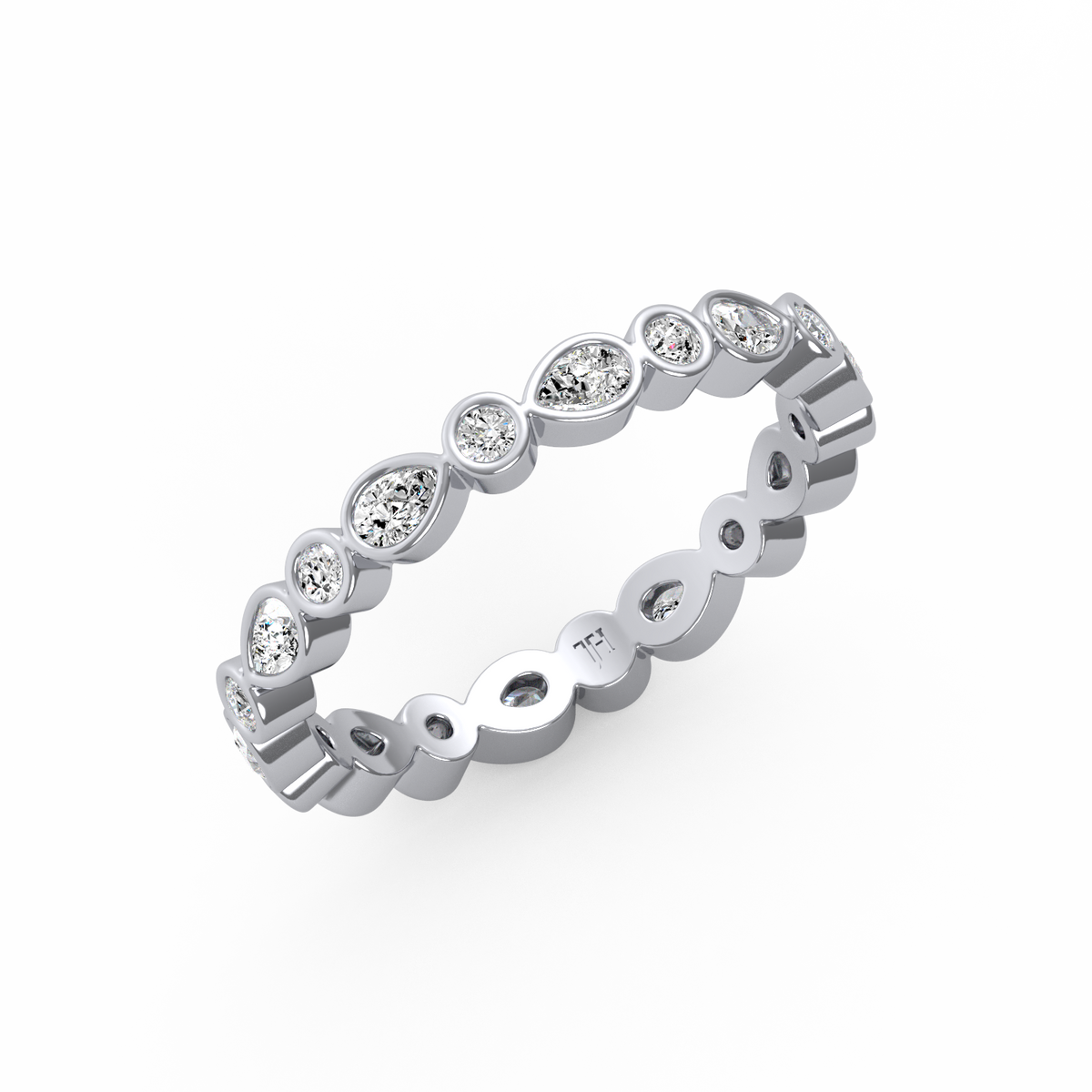 Pear Bezel Full Eternity Band R-073