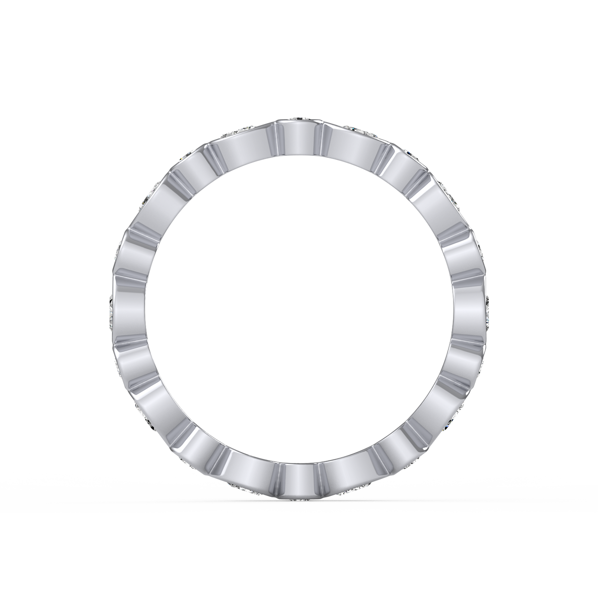 Pear Bezel Full Eternity Band R-073