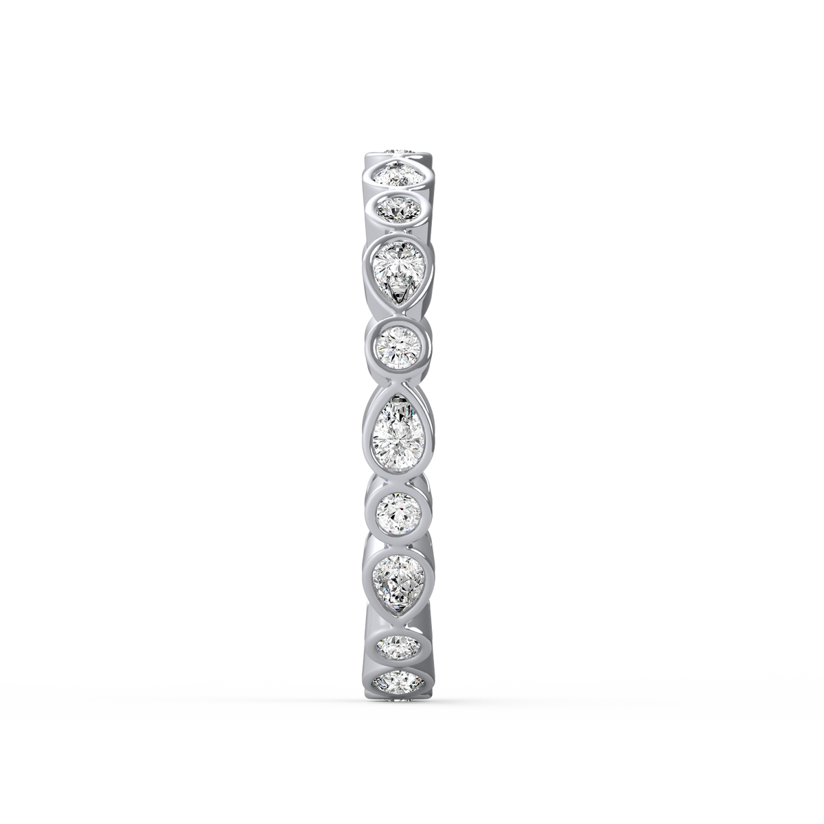 Pear Bezel Full Eternity Band R-073