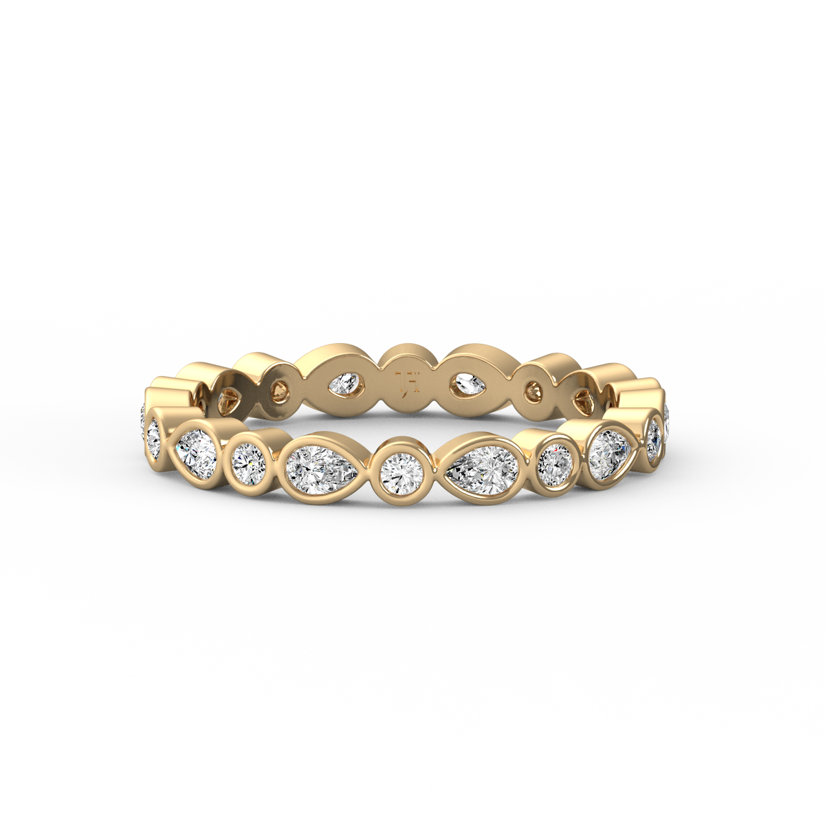 Pear Bezel Full Eternity Band R-073