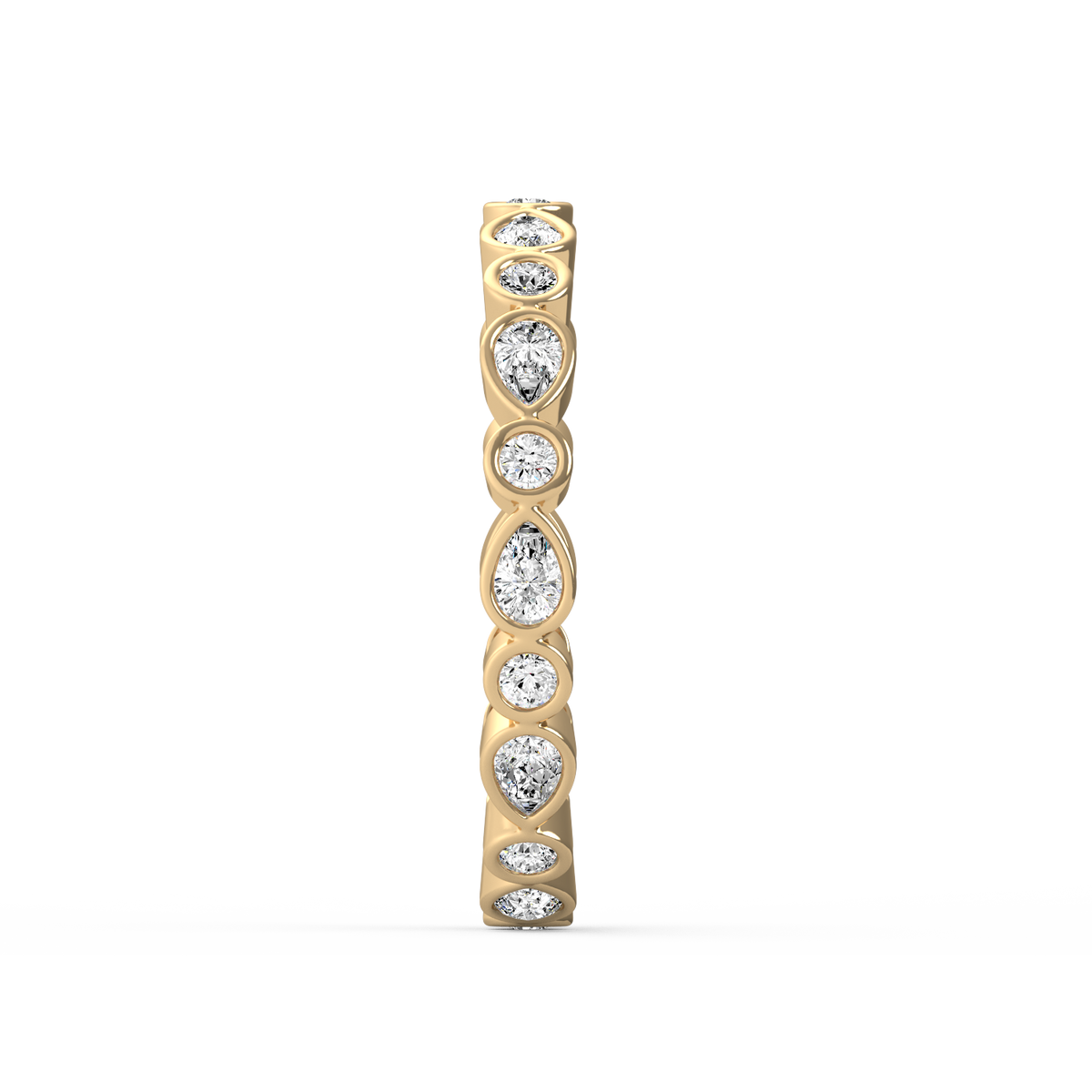 Pear Bezel Full Eternity Band R-073
