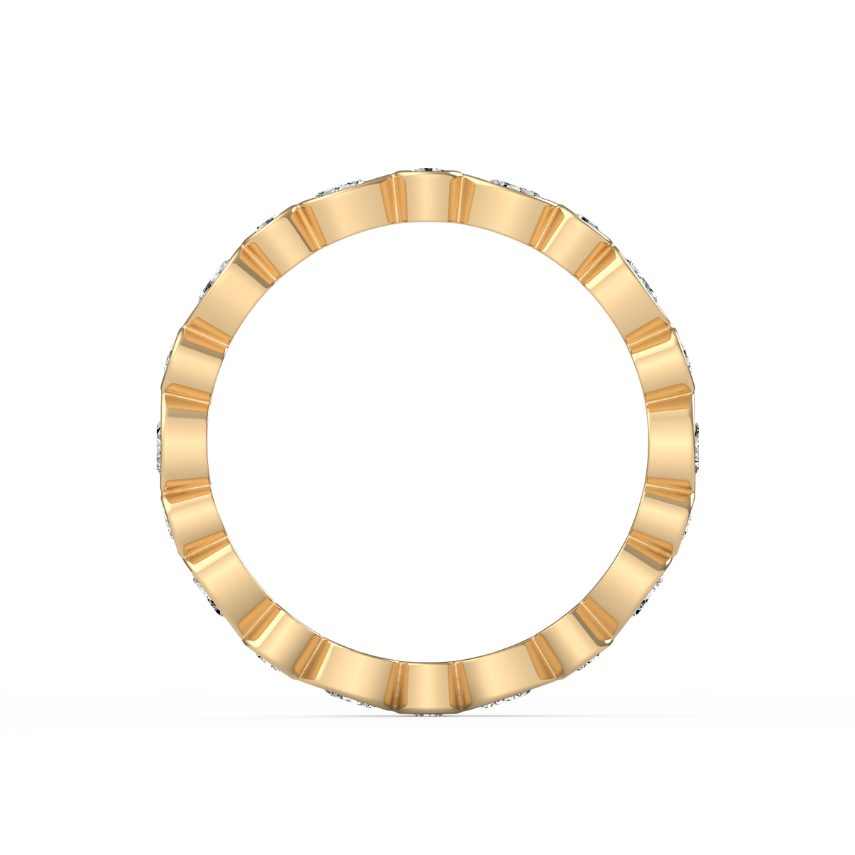 Pear Bezel Full Eternity Band R-073