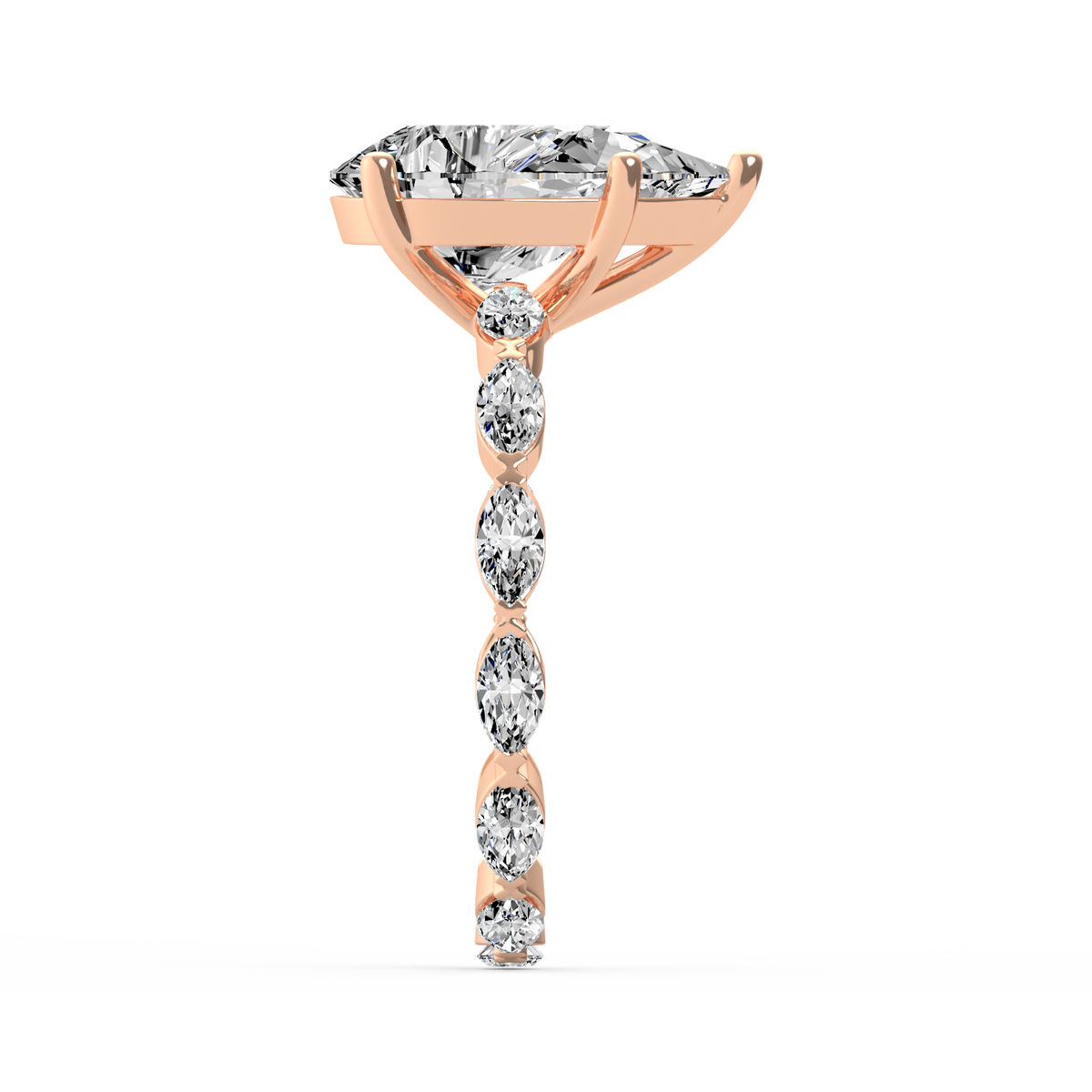 Pear 3ct Signature Ring R-099