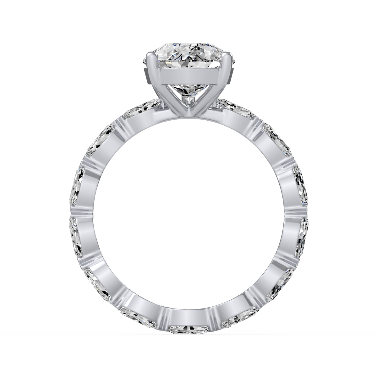 Pear 3ct Signature Ring R-099