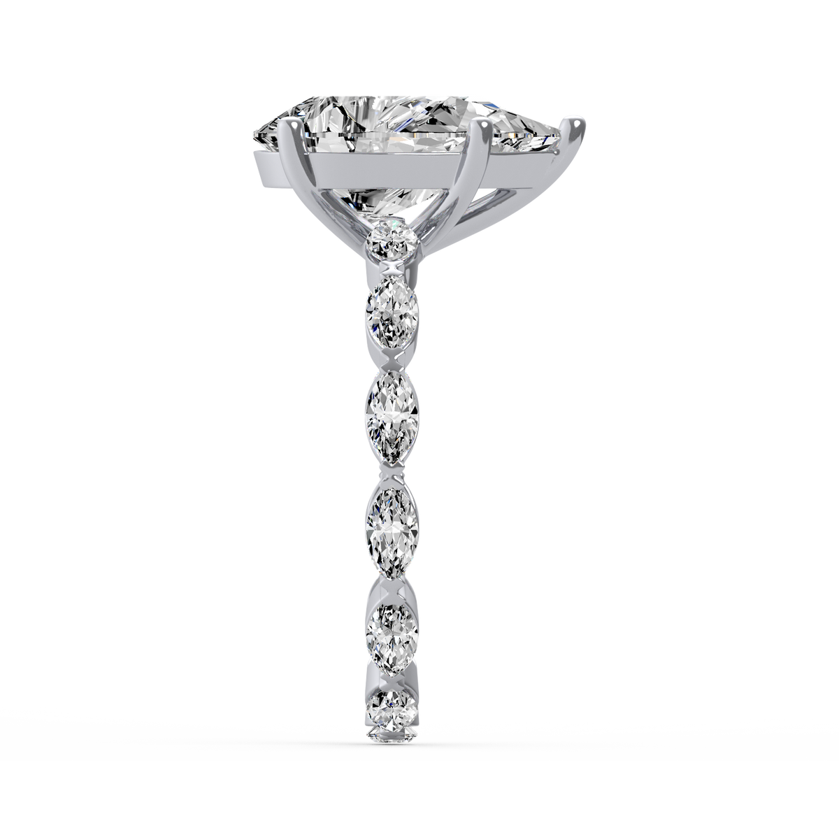 Pear 3ct Signature Ring R-099