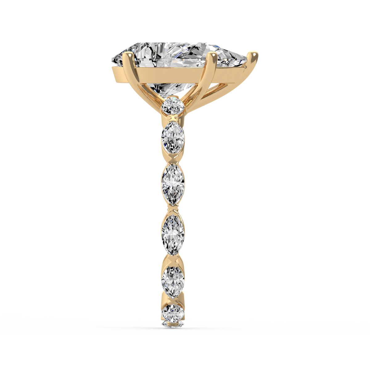 Pear 3ct Signature Ring R-099