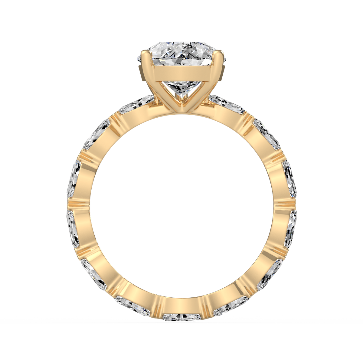 Pear 3ct Signature Ring R-099