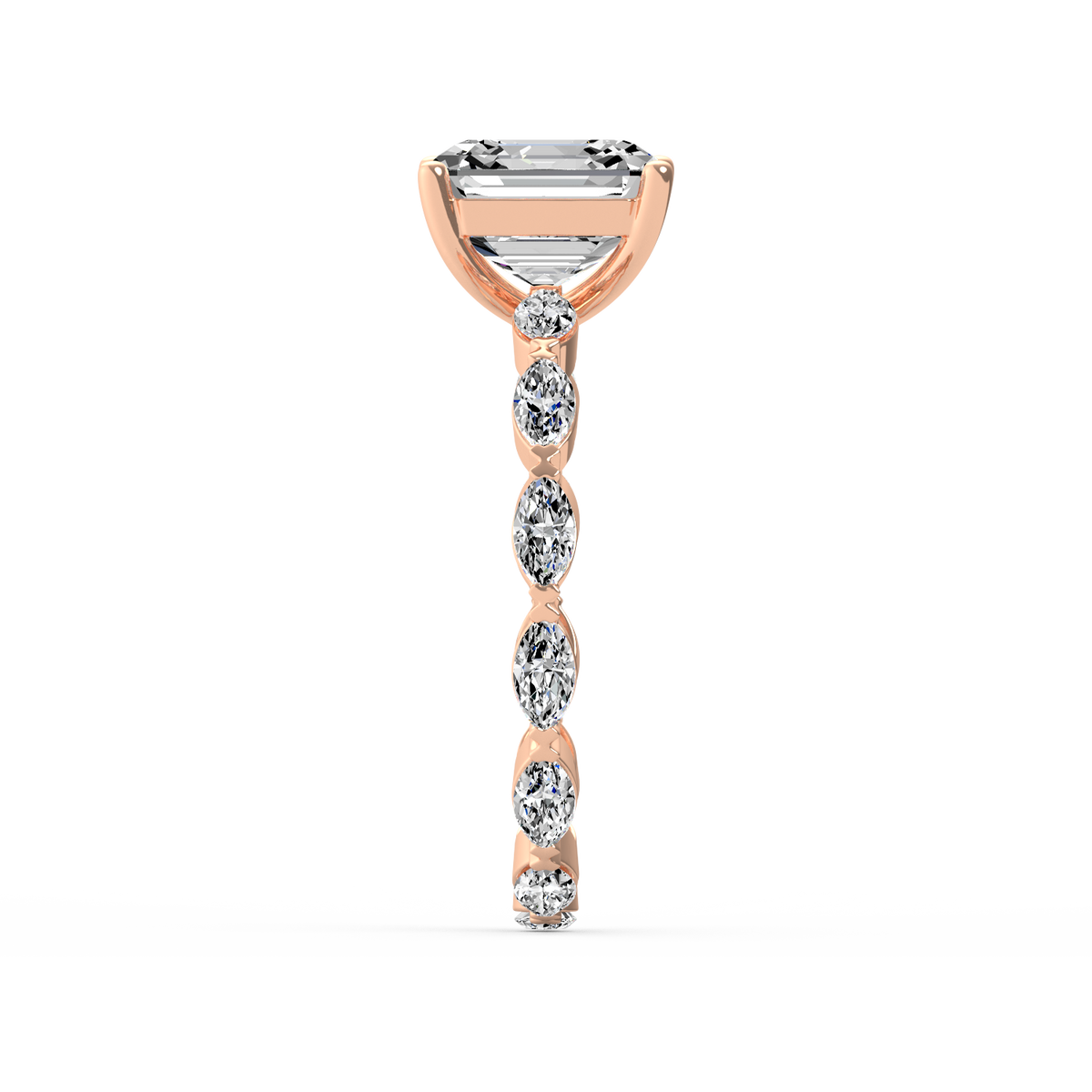 Asscher 3ct Signature Ring R-156