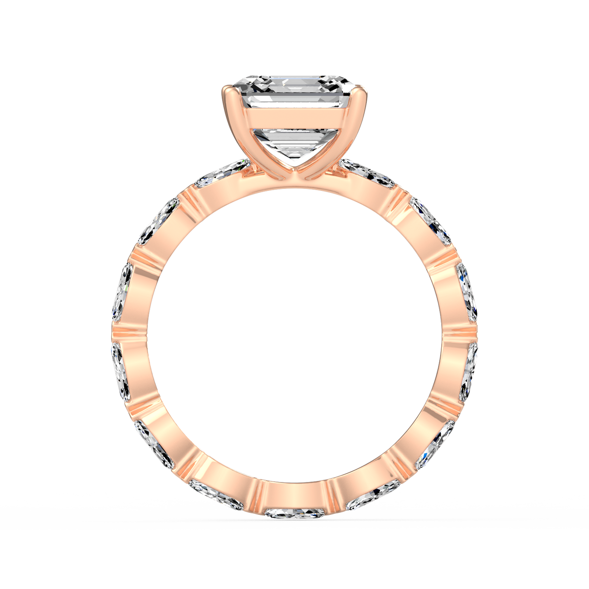 Asscher 3ct Signature Ring R-156