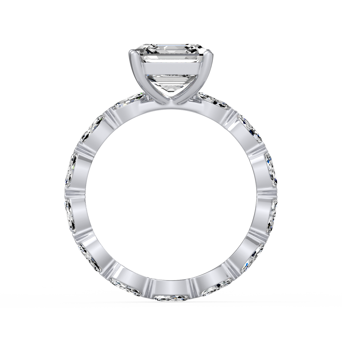 Asscher 3ct Signature Ring R-156