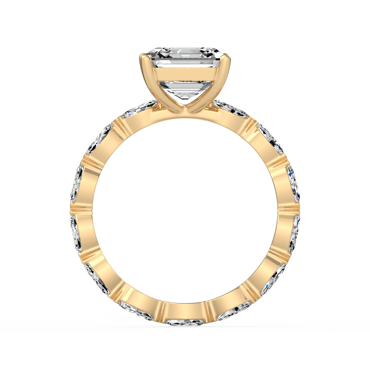 Asscher 3ct Signature Ring R-156