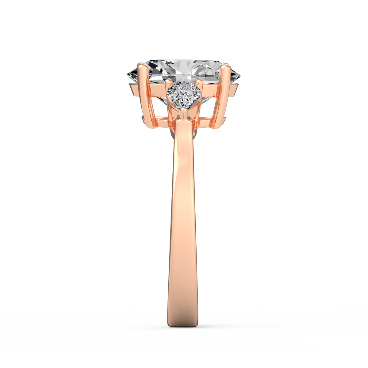Oval 2ct Three Stone Ring R-185