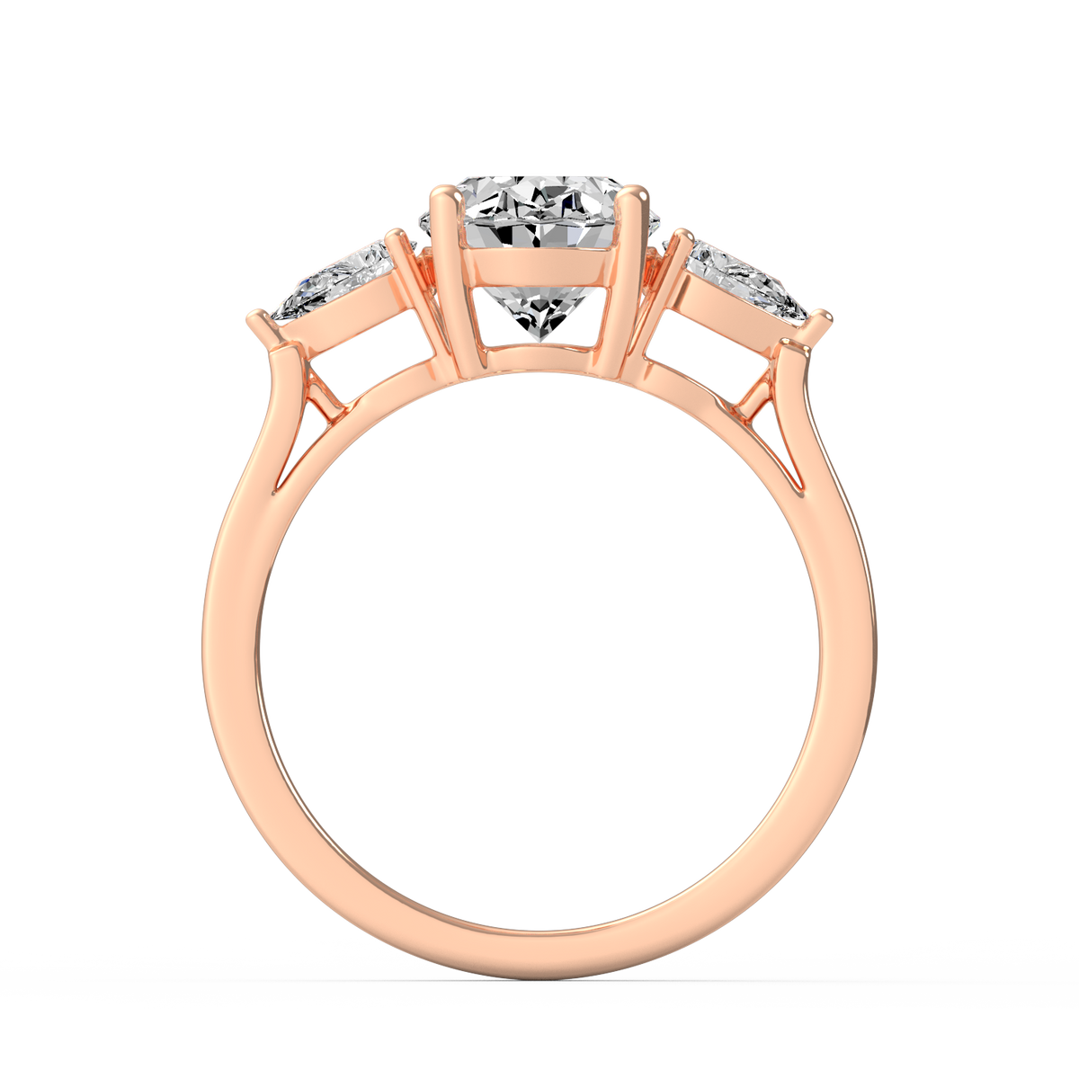 Oval 2ct Three Stone Ring R-185