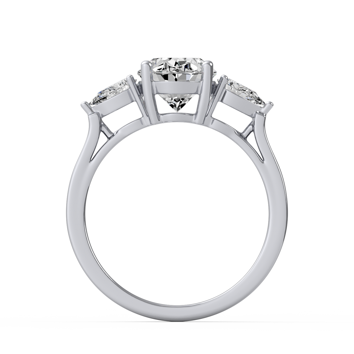 Oval 2ct Three Stone Ring R-185