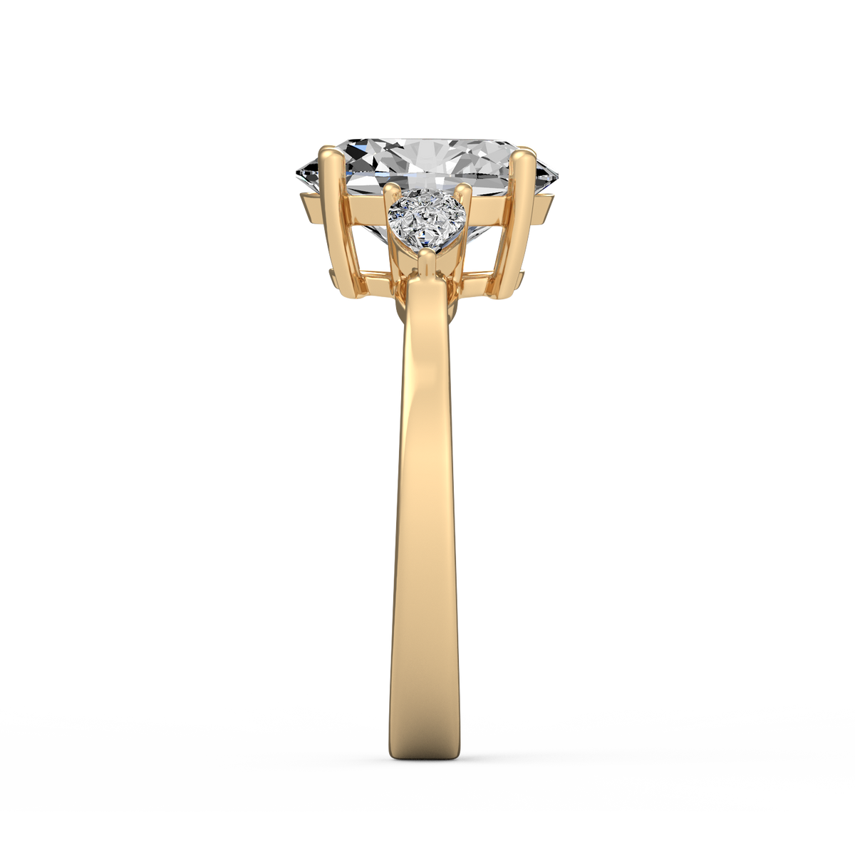 Oval 2ct Three Stone Ring R-185