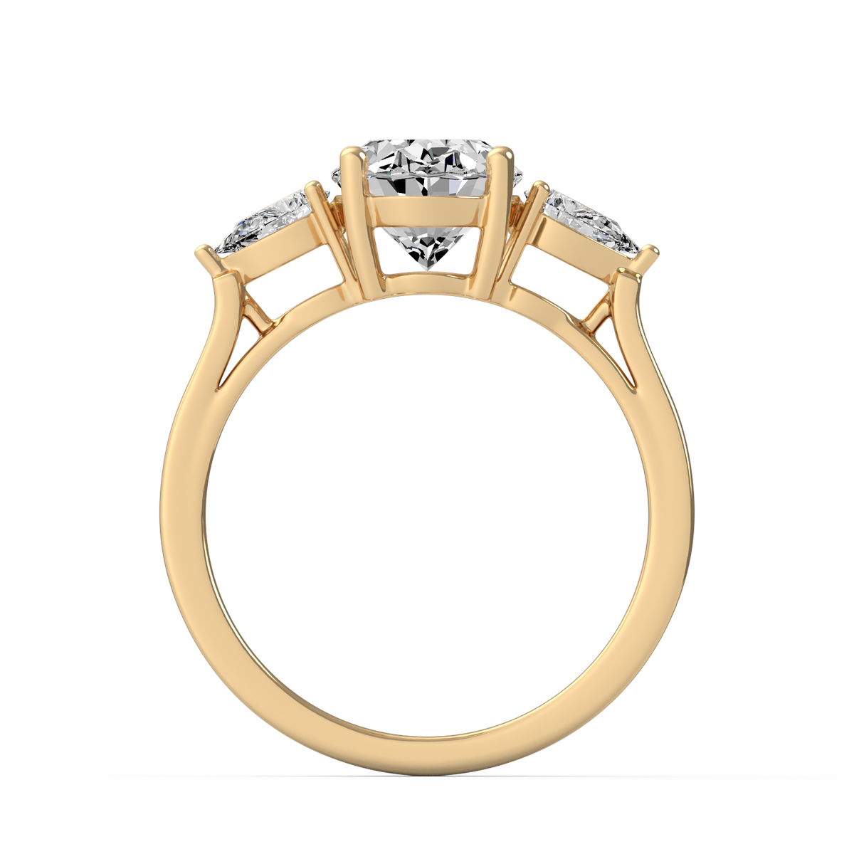 Oval 2ct Three Stone Ring R-185