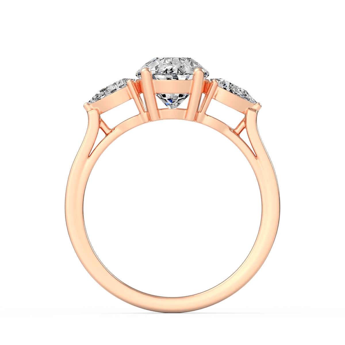 Pear 2ct Three Stone Ring R-195
