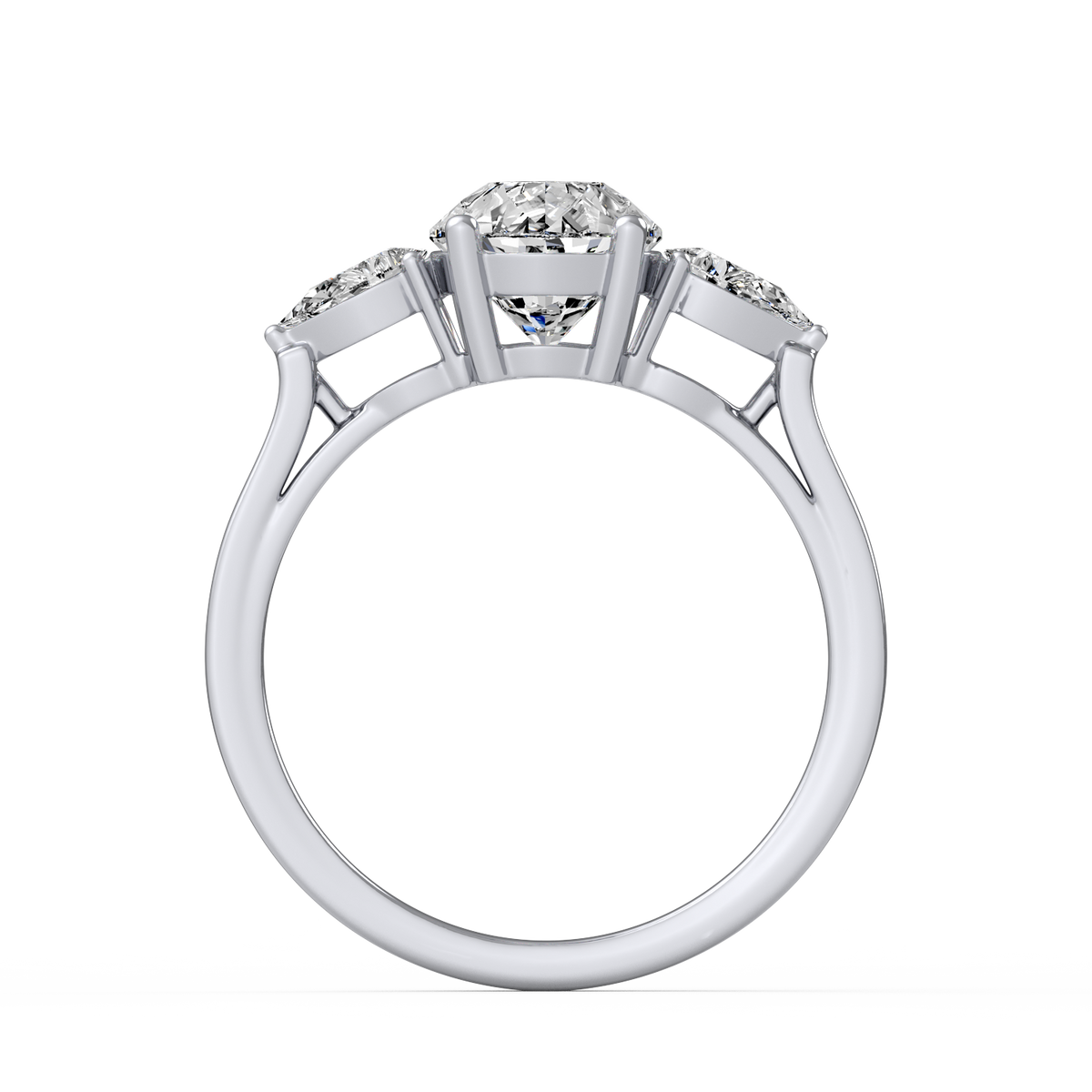 Pear 2ct Three Stone Ring R-195