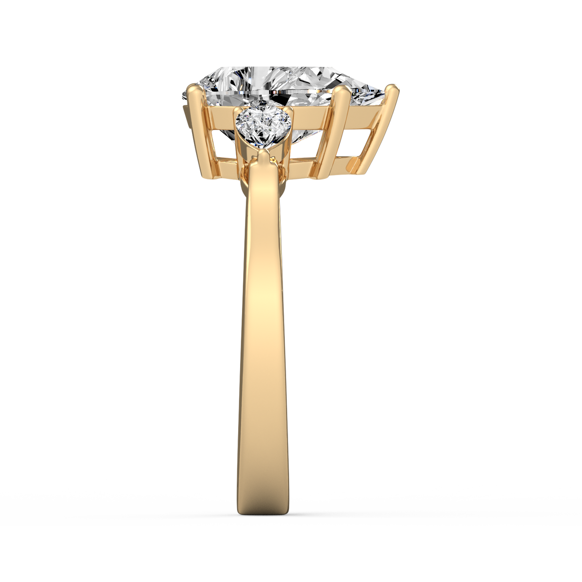 Pear 2ct Three Stone Ring R-195