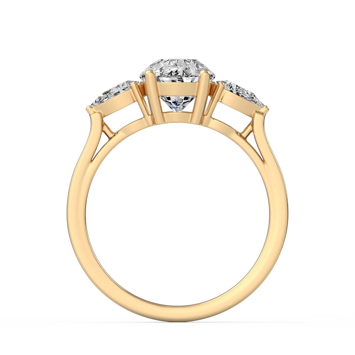 Pear 2ct Three Stone Ring R-195