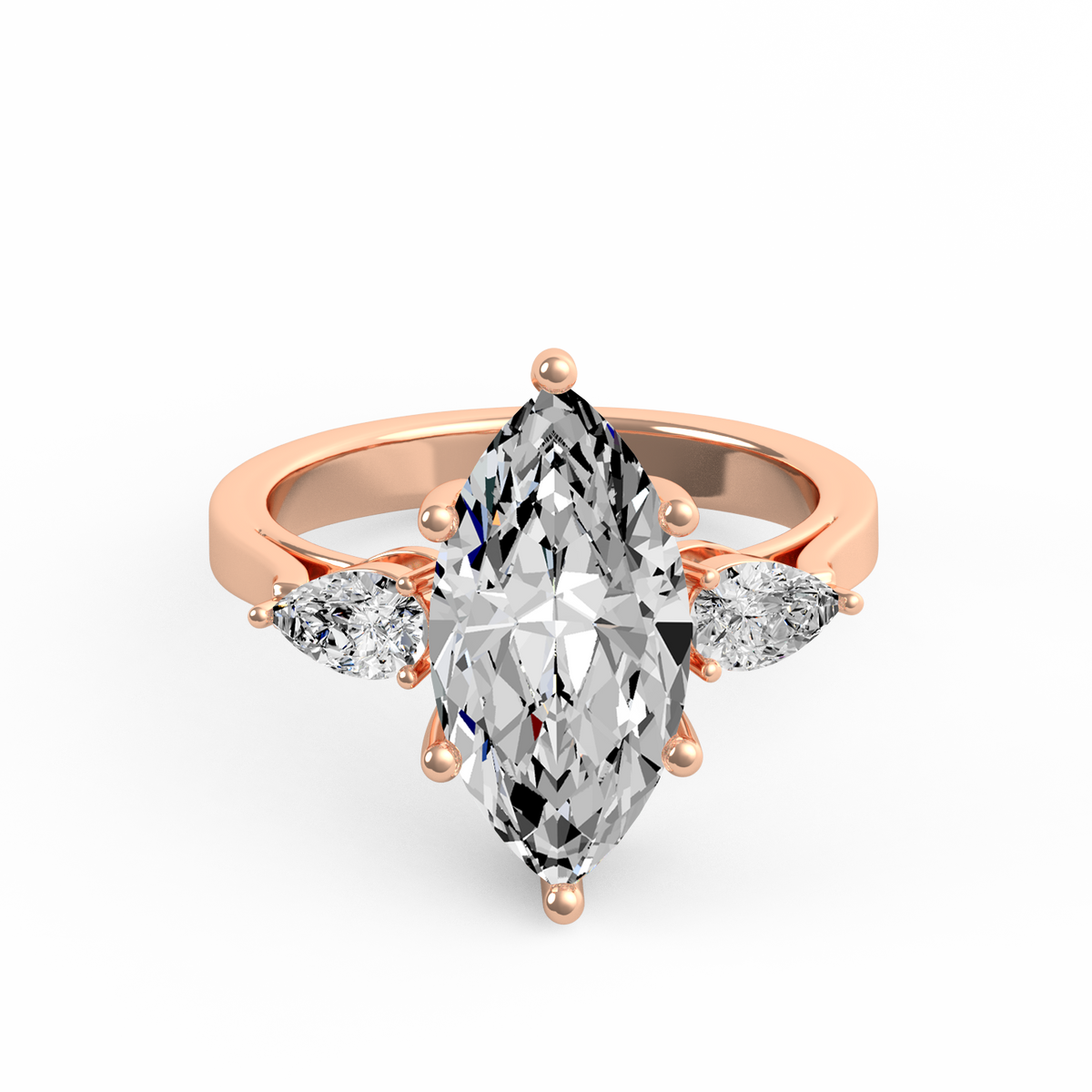 Marquise 2ct Three Stone Ring R-203
