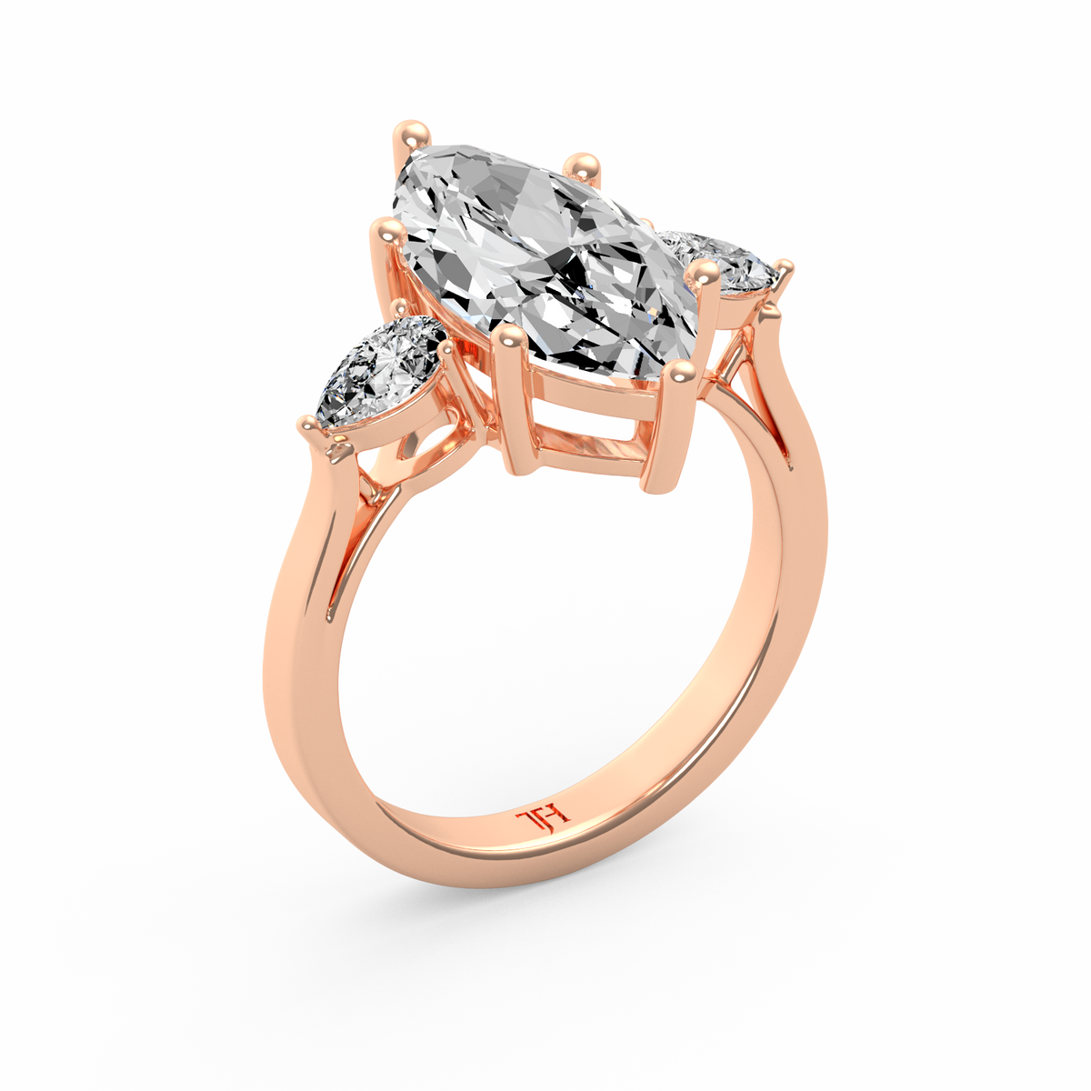 Marquise 2ct Three Stone Ring R-203