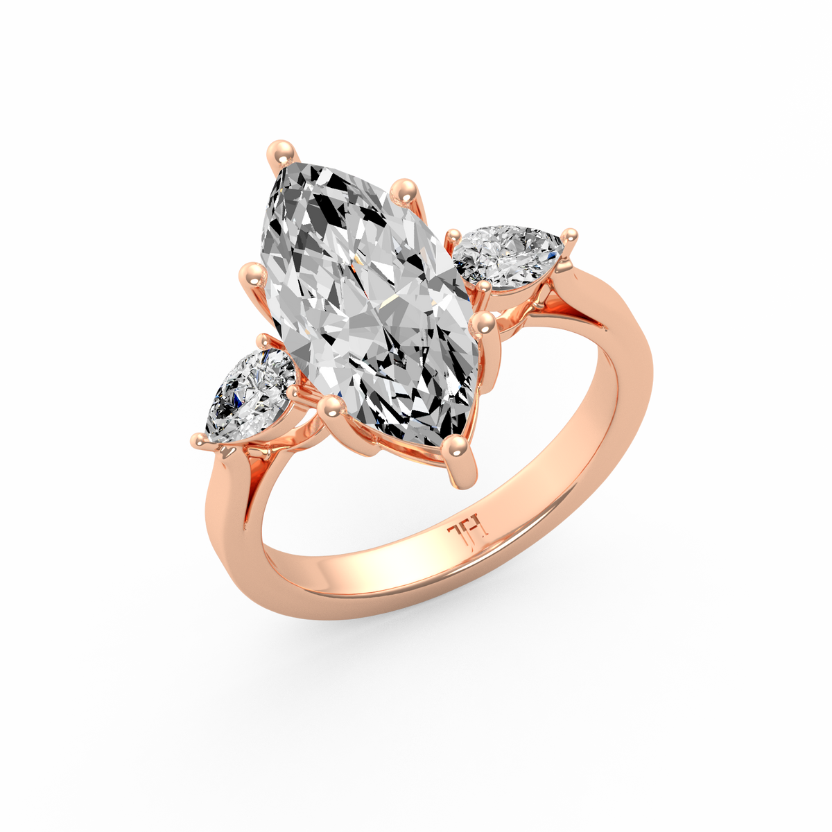 Marquise 2ct Three Stone Ring R-203