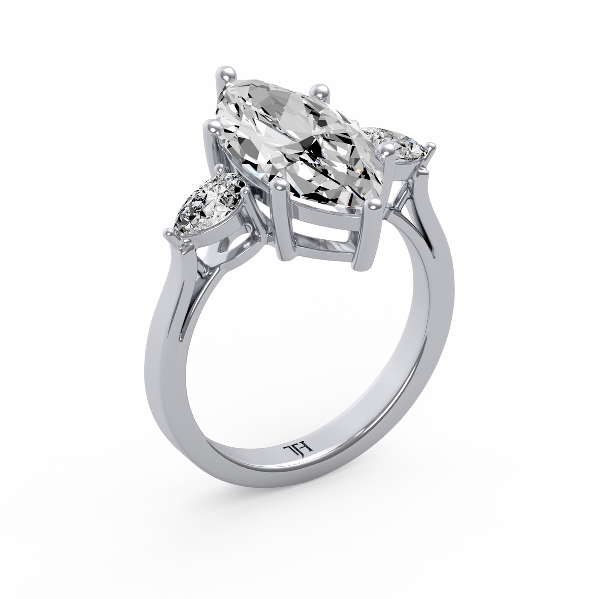 Marquise 2ct Three Stone Ring R-203