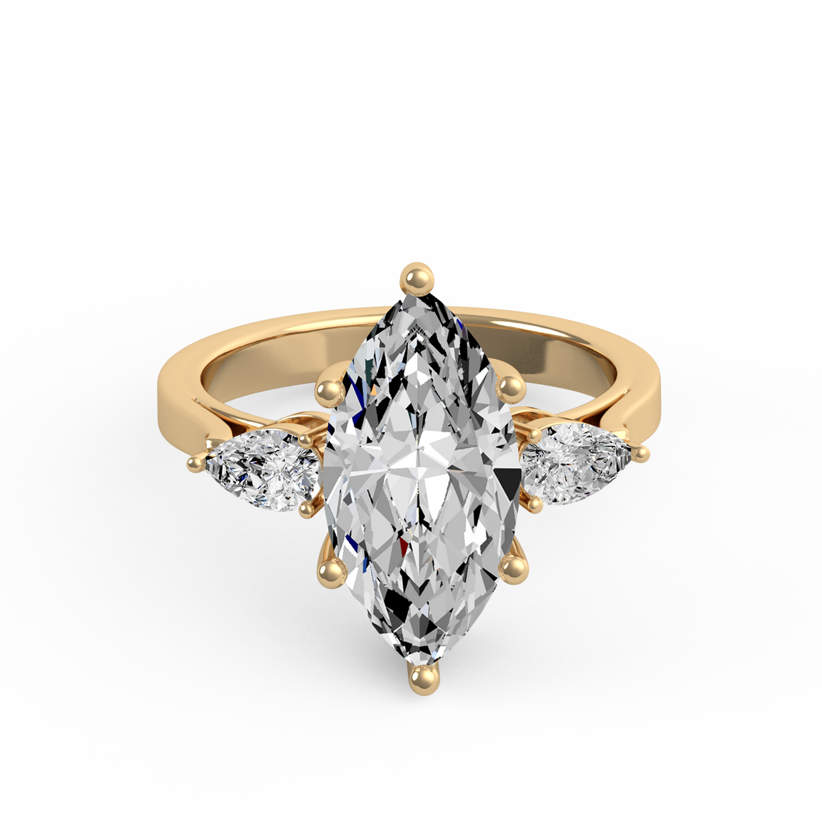 Marquise 2ct Three Stone Ring R-203