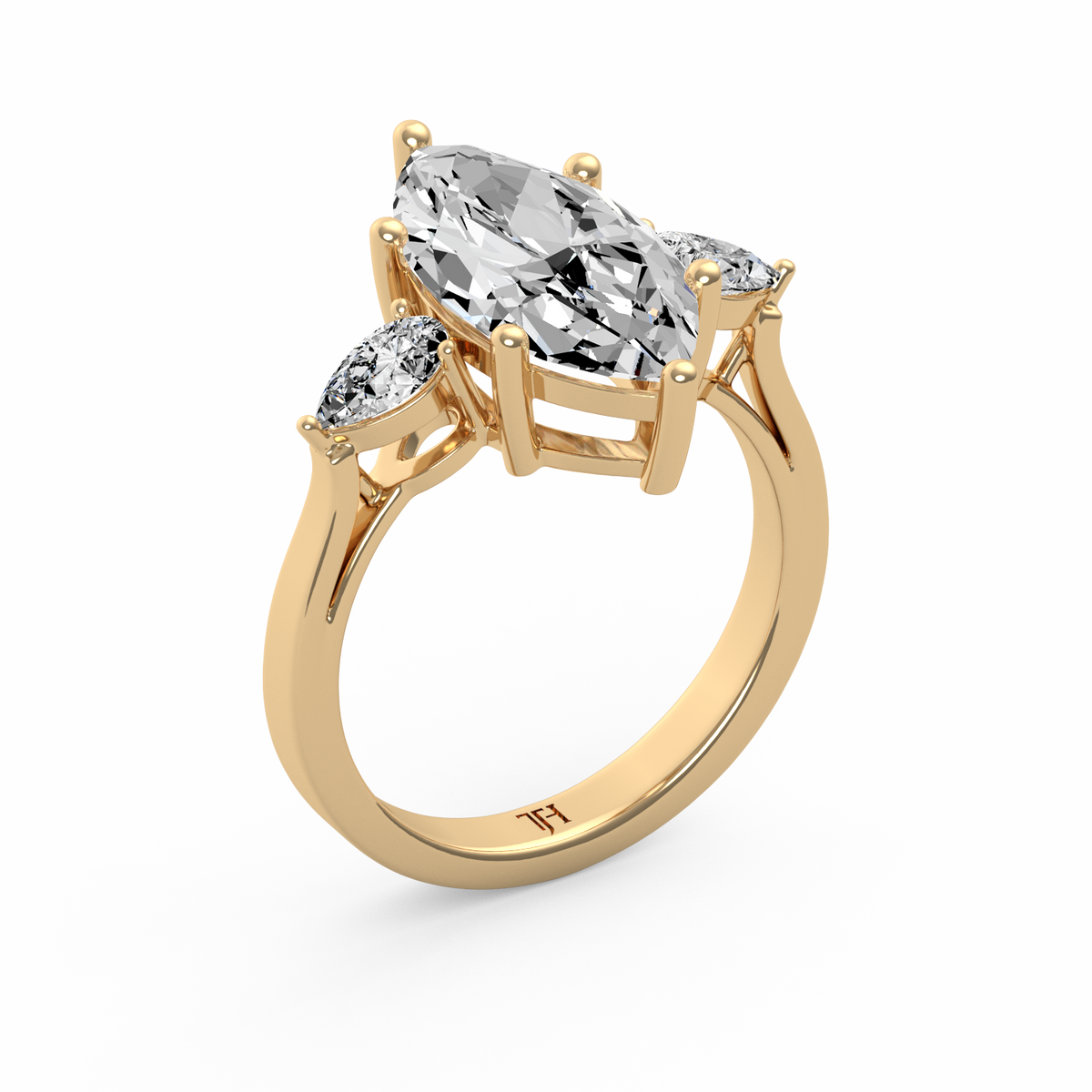 Marquise 2ct Three Stone Ring R-203