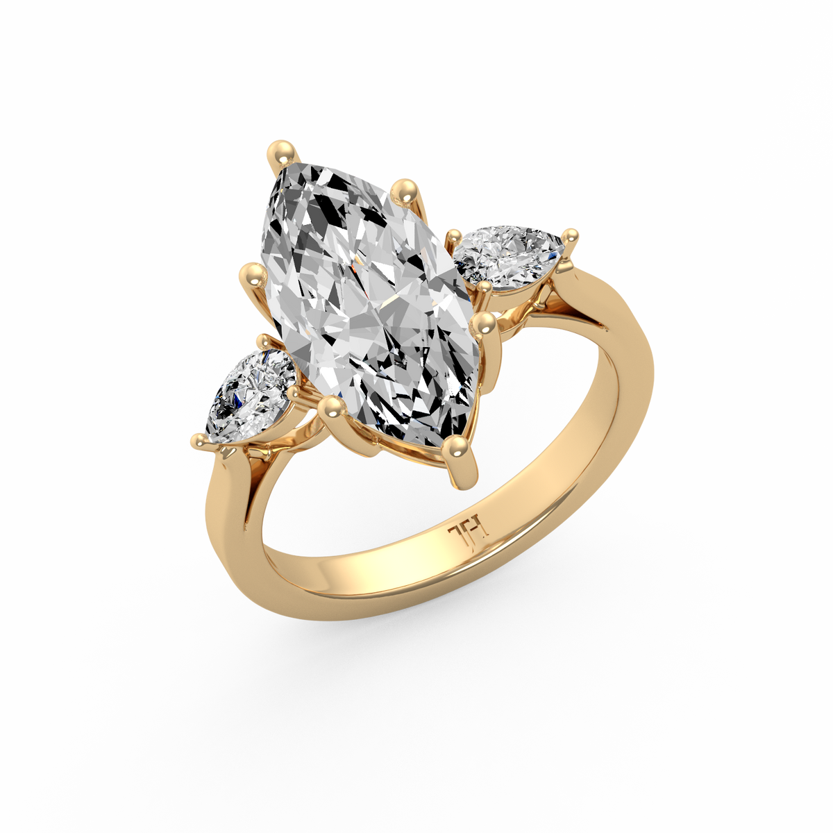 Marquise 2ct Three Stone Ring R-203