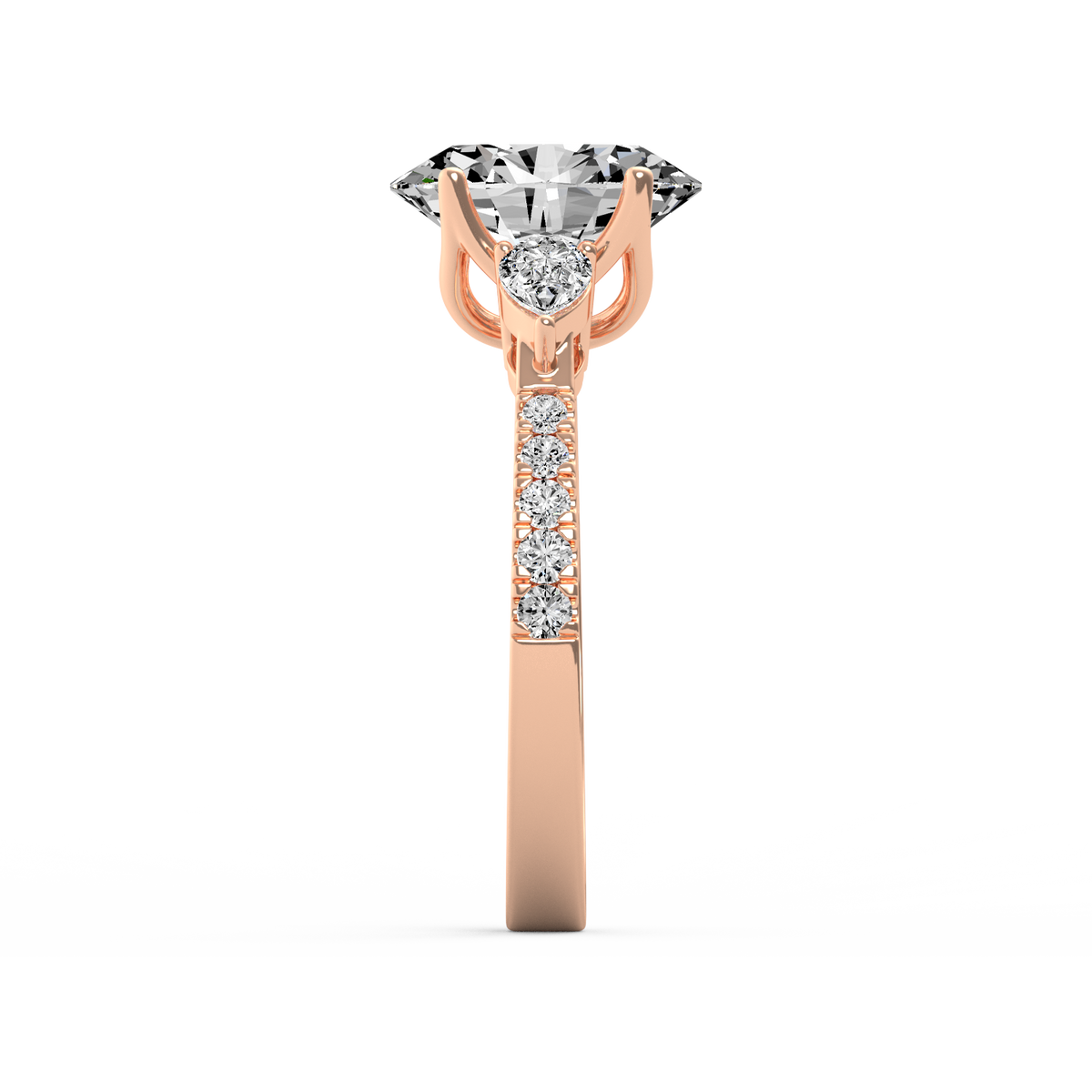 Oval 2ct Three Stone Ring R-267