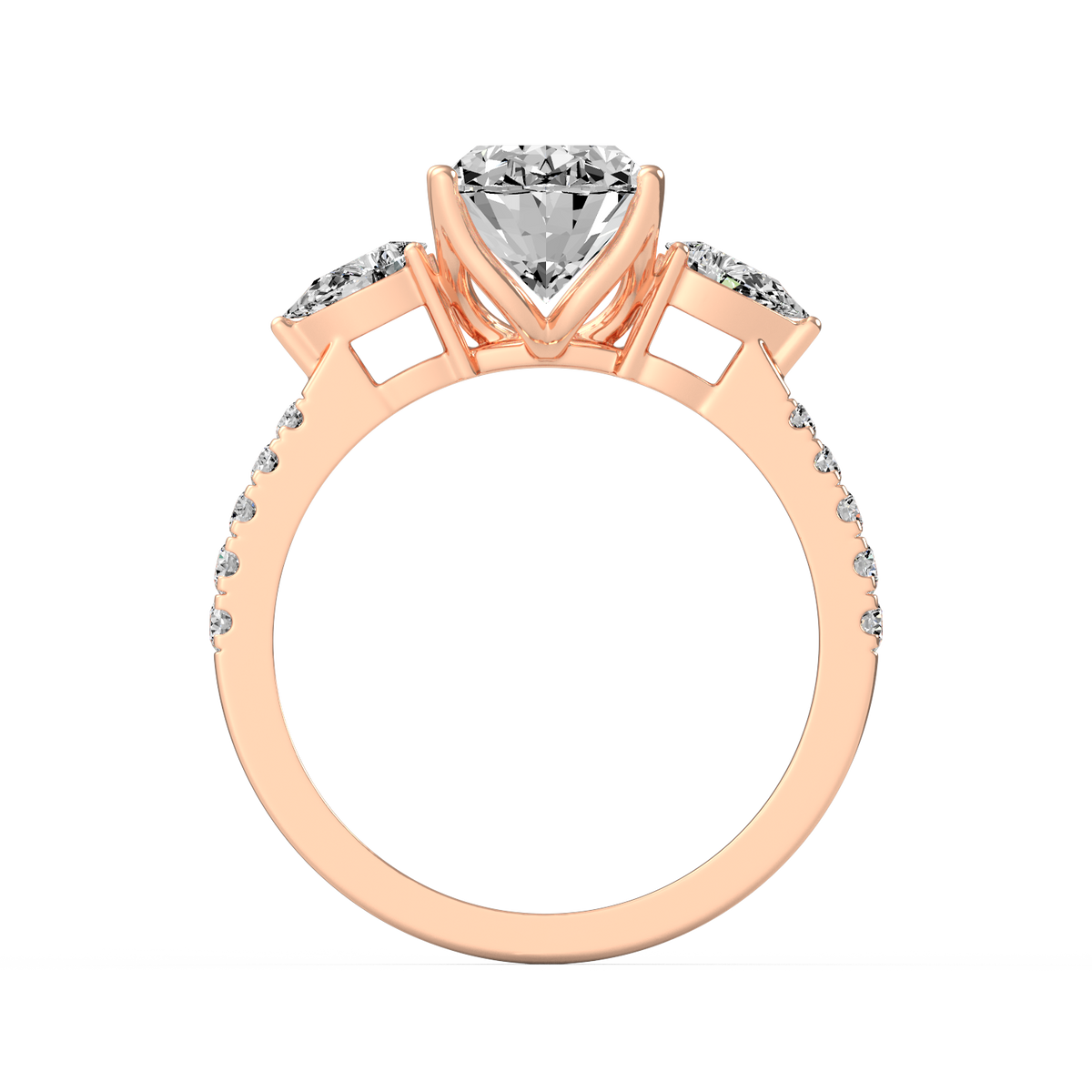 Oval 2ct Three Stone Ring R-267