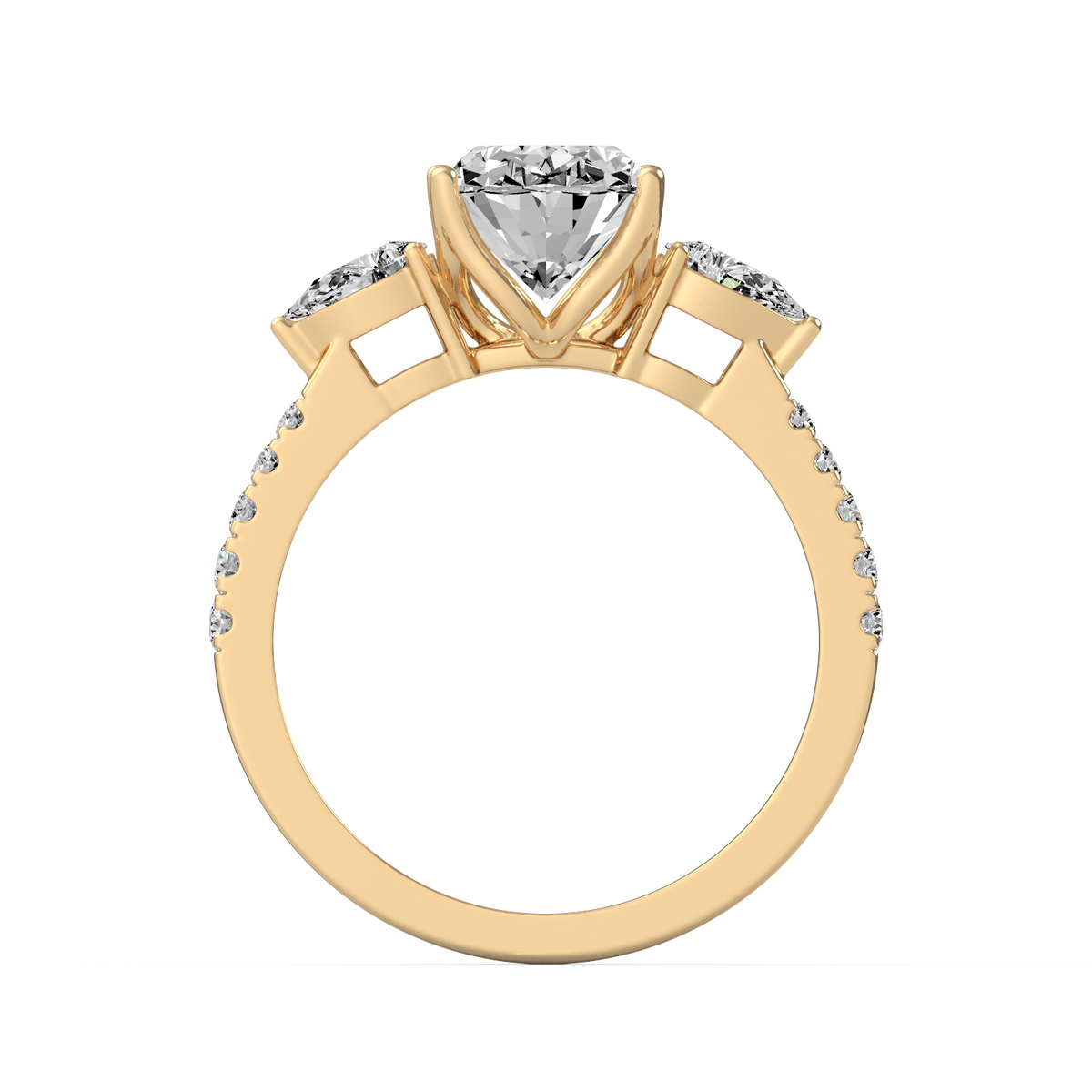 Oval 2ct Three Stone Ring R-267