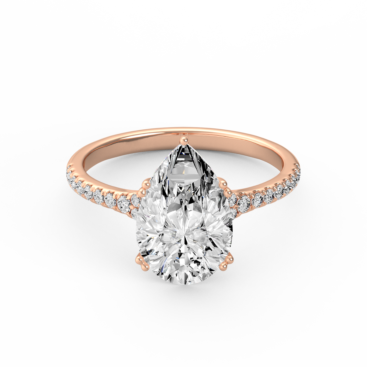Pear 3ct Modern Classic Solitaire Ring R-445