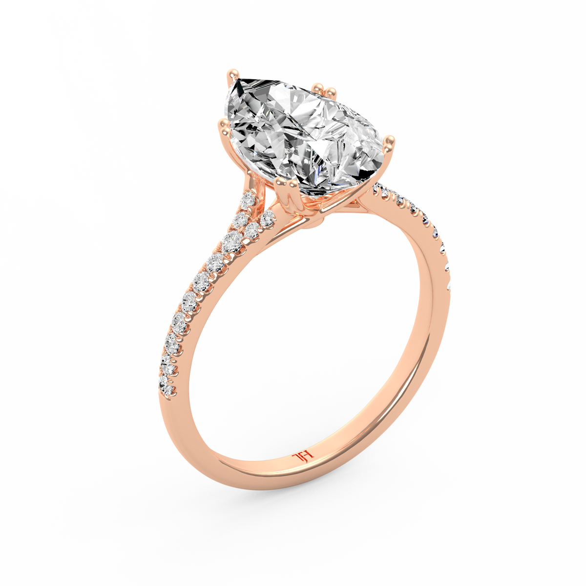 Pear 3ct Modern Classic Solitaire Ring R-445
