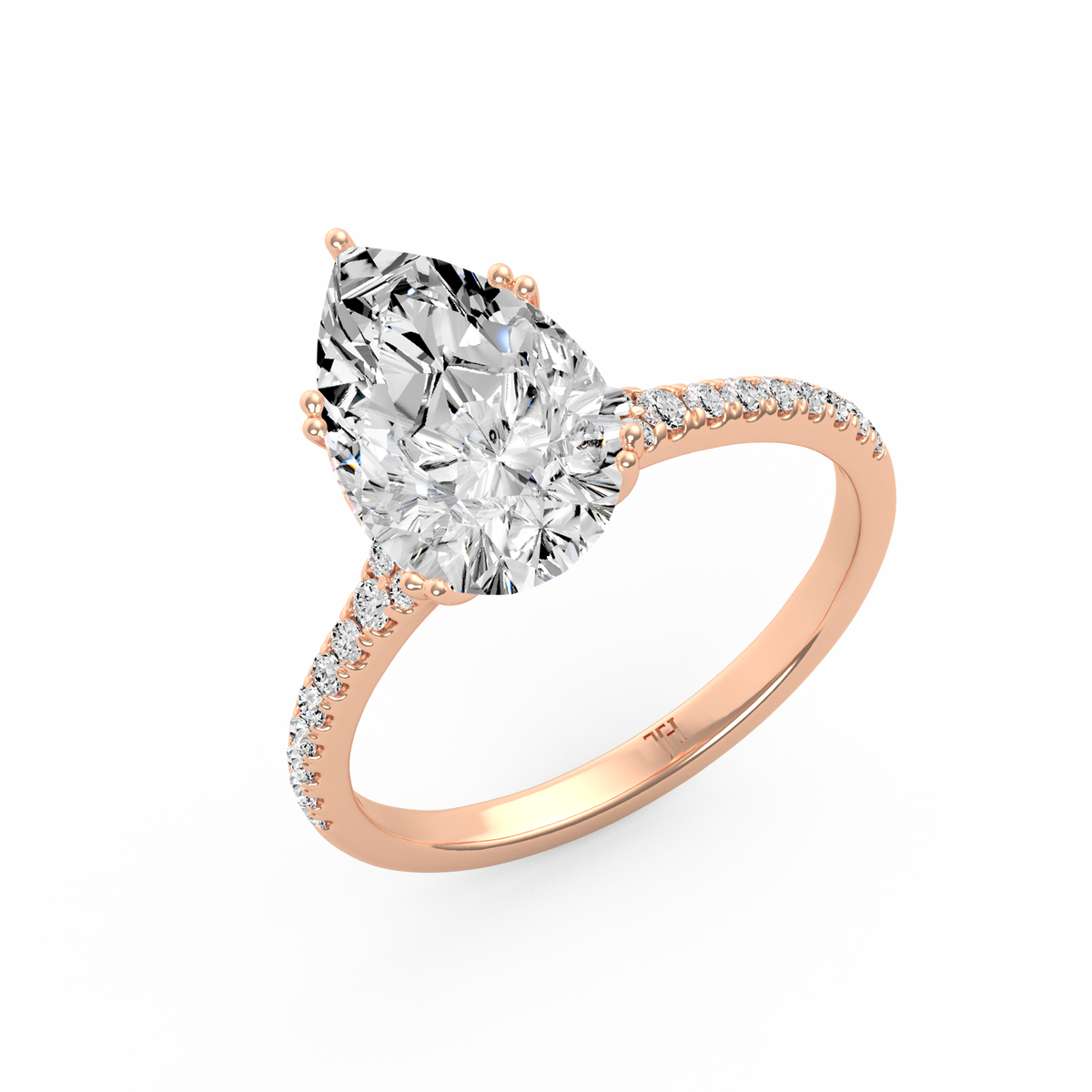 Pear 3ct Modern Classic Solitaire Ring R-445
